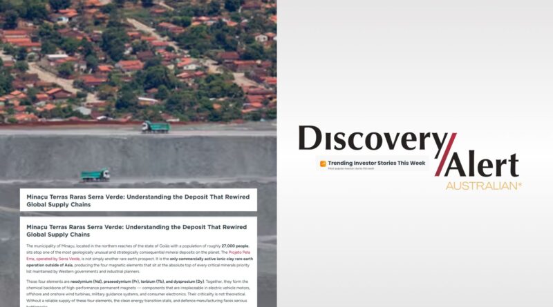 Agência Discovery, da Austrália, repercute artigo sobre os 50 anos de Minaçu