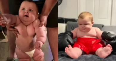 Bebê de 8 meses é tão grande que usa roupas de… 5 anos: “Não é normal”